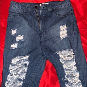 WOMENS 13 STRETCH JEANS MEDIUM BLUE